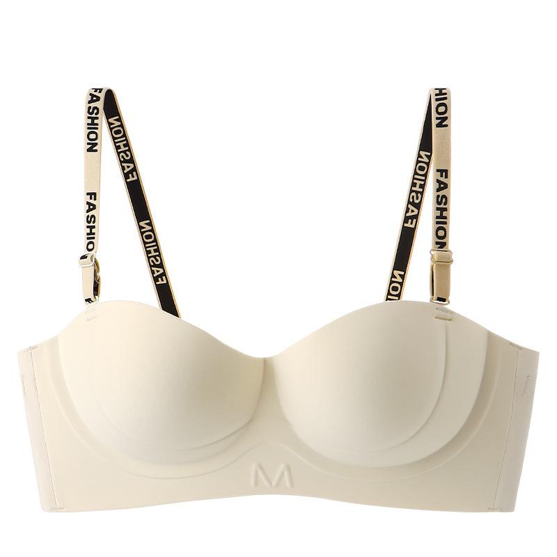 Strapless Non-Slip Seamless Half-Cup Bra for Women with Small Busts