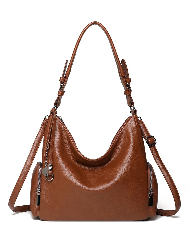Fashionable Faux Leather Shoulder Bag,women's Large Capacity Handbag,retro Shoulder Bag,multi Pocket Crossbody Bag Suitable for Daily Use and Shopping
