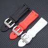 Soft AAA Fluororubber FKM Rubber Watchband Fit For Panerai Strap Accessories For PAM111/441/389 Watchbands 24mm Tang Pin Buckle