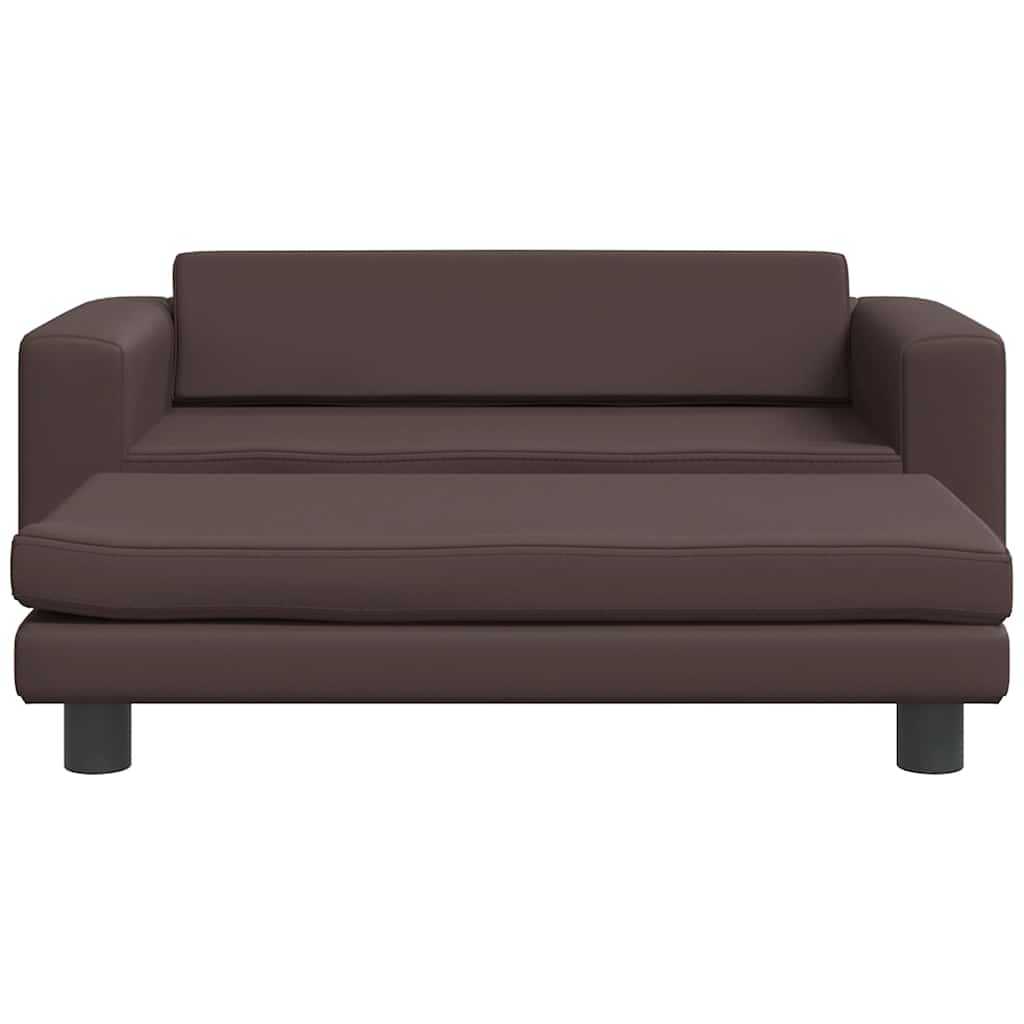 Vidaxl Dog Bed with Extension, Brown, 100X50X30 Cm, Eco-Leather