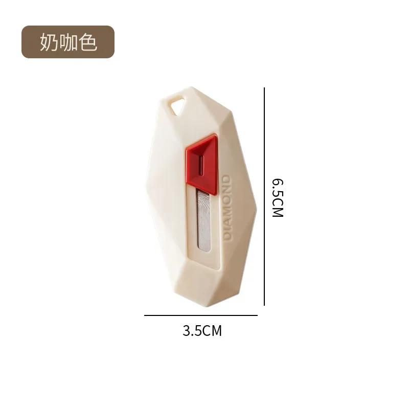 Magnetic Box Opener Cutter Safety Round Head Letter Envelope Opener Portable Unpacking Tool with Automatic Rebound Design
