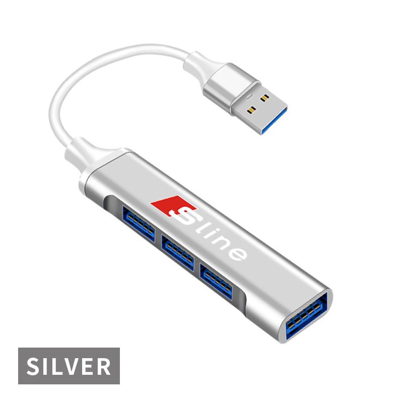 

4 порта USB 3.0 HUB TYPE-C Многопортовый адаптер для автомобиля с высокой скоростью передачи данных для Audi Q2 Q3 TT RS3 RS4 A3 A4 B5 B6 A3 8P 8V 8L A5 A6 C6 C5 A1 A7 A8 sline USB