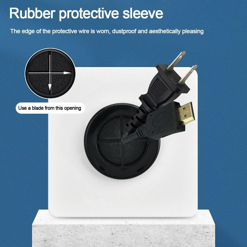 86Type Wall Blank Panel With Rubber Pad Cable Cover Electrical Supplies Cable Socket Panel  Home