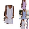 Elegant Plus Size Women Summer Short Sleeve Long T-shirt Casual Mini Dress