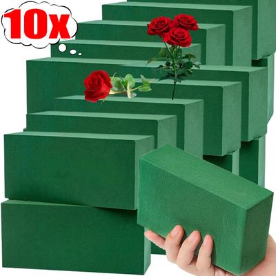 Grüner Floristik-Schaumstoffblock DIY Blumenarrangement Schwamm Trocken Nasse Saugfähige Steine für Blumen Geburtstag Hochzeit Gartendekoration