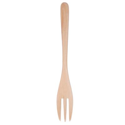 Houten vork, herbruikbare houten pasta vork, servies met lange steel voor picknick, barbecue, reizen, kamperen