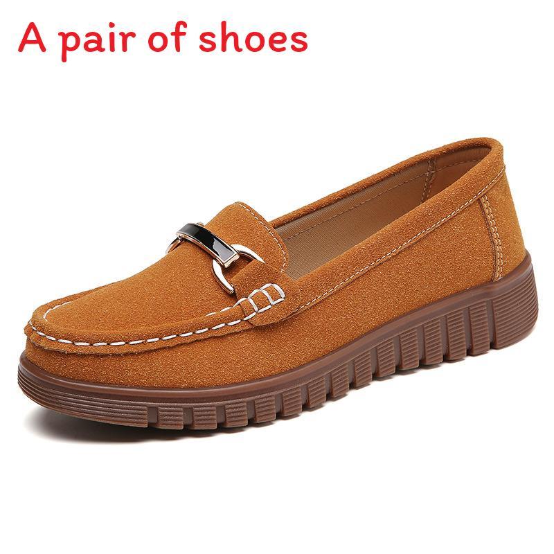 Solid Color Shoes With Suede Upper And Soft Rubber Sole For Casual Summer Wear