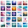50 Dreamy Sky and Sea Stickers Colorful Auspicious Clouds and Stars Sea Landscape Stickers