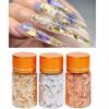 1Box Gold Silver Irregular Nail Art Foil Paper Glitter Gold Leaf Flakes Nail Art Sequin Foil Paper Fragments DIY Manicure Decora