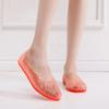 2025 Crystal Jelly Sandals for Women Transparent Hollow-Out Flat Shoes,Breathable Summer Slippers with Gem Decor