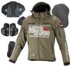 KOMINE Motorcycle Jacket Soft Shell Winter Parka Deep Olive L 1200 For Cold Protection CE Standard Stretch Material Windproof Protector MJ-005