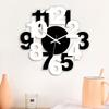 Arabic Numerals Black and White Splicing Clock  Modern and Simple Digital Wall Clock Home Decoration Silent Wall Clock