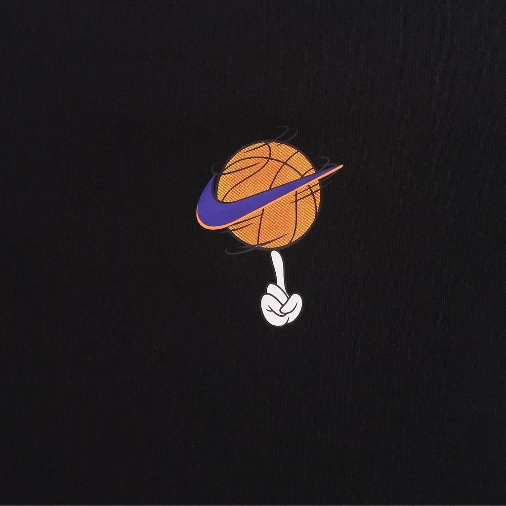 Nike Pánske tričko s krátkym rukávom a okrúhlym výstrihom, čierne, s potlačou kresleného filmu Space Jam na zadnej strane, DH3826-010