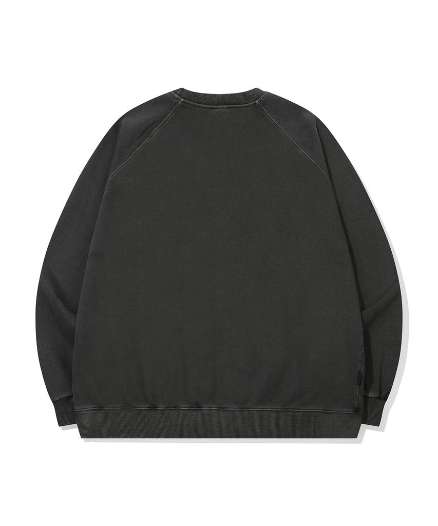 CPGN STUDIO Cupid Cat Raglan Pigment Sweatshirt Smoke Black