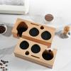Beechwood Coffee Tamper and Distributor Stand
