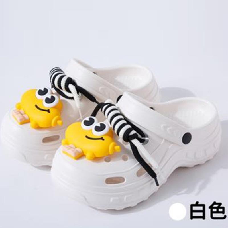 New hole shoes women's indoor and outdoor stepping on shit feeling comfortable and breathable eva slippers thick-soled slippers wholesale