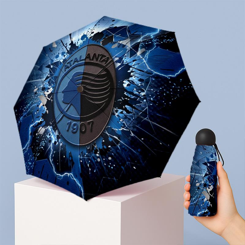 Atalanta FC Mini 5 Fold Pocket Umbrella Compact Lightweight Anti UV Rain Sun Protection Umbrella Portable Travel Umbrella