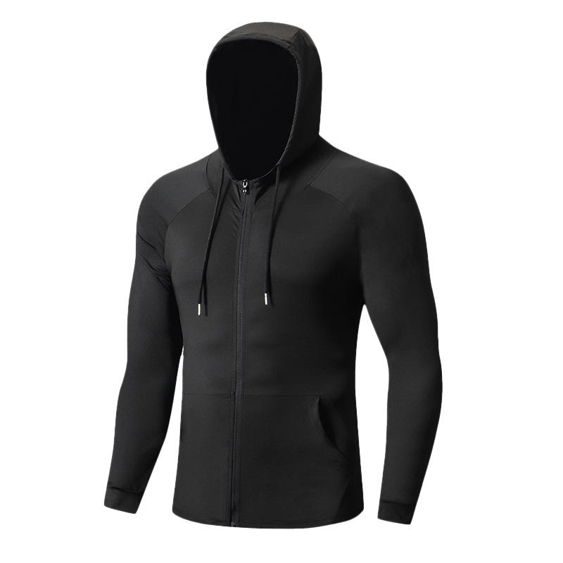 Fitness clothes men's sports tights running black long-sleeved quick-drying clothes short-sleeved night running football training clothes