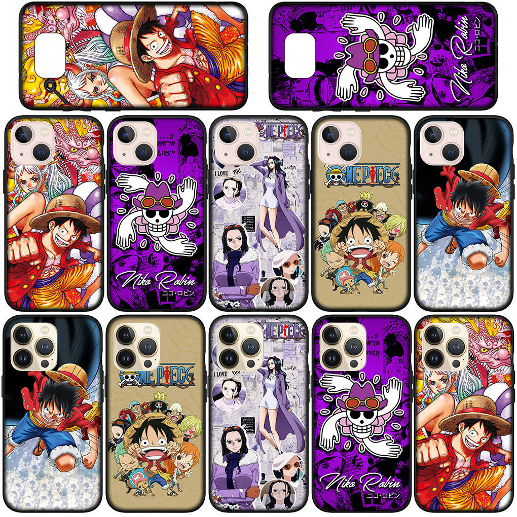 for Samsung Galaxy S24 S23 iPhone 16 15 14 Xiaomi Redmi Note 13 12 11 Plus 9 Pro Max X XR Phone Case Wallpaper Nico Robin One Piece Luffy OPPO Huawei