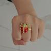 Xiaoxiangfeng Design Sense Bee Beetle Light Luxury Ring Ring Niche Insect Ring Opening Retro