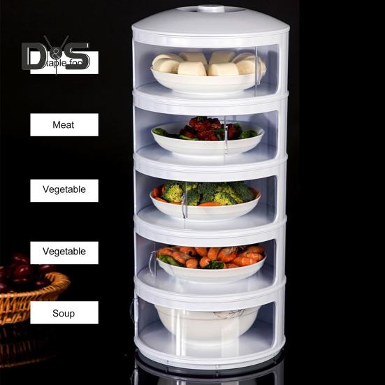 Insulated Dish Cover Anti-fly Dust-proof Multi-layer Storage Heat Preservation Kitchen Food Box Stackable Container for Outdoor Picnic BBQ Dining