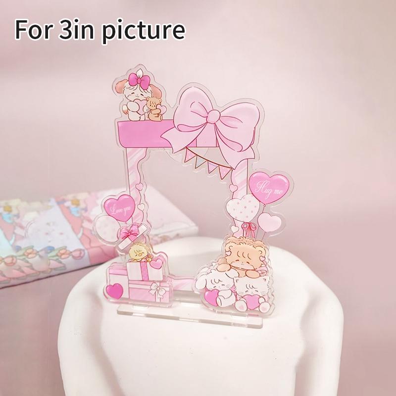 Arylic Photocard Holder 3 Inch Kawaii Photo Frame Picture Protector Card Case Idol Star Photo Binders Photo Packaging Supplies