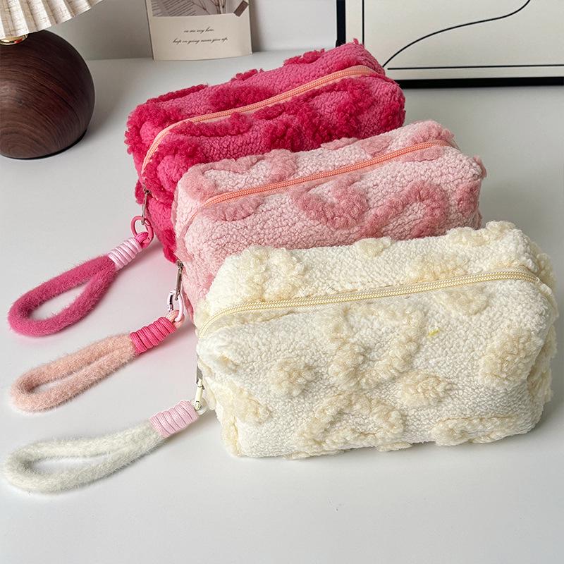 Heart Plush Large Capacity Travel Makeup and Toiletry Bag