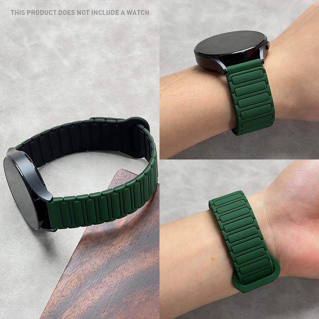 Wave Pattern Magnetic Strap for Huawei GT5/5 Pro/4/3/3 Pro Comfortable Flexible Smartwatch Replacement Fitness Watch Band