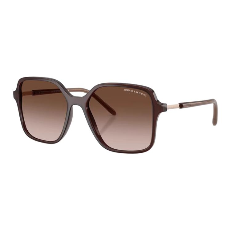 Armani Exchange Square Sunglasses Unisex sunglasses Brown 0AX4163SF-839613 F,Brown