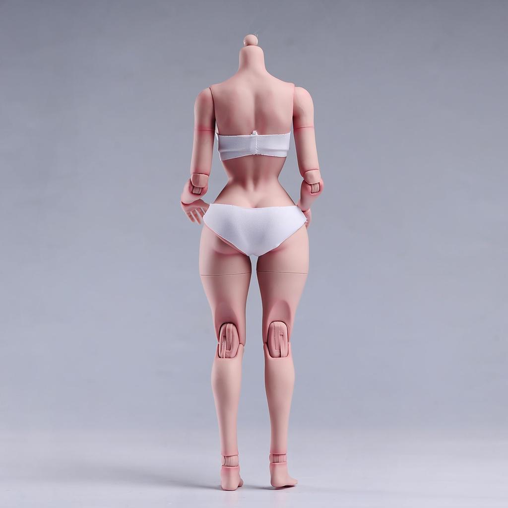 Scale Female Action Figure Flexible Joint Action Figure Body Model with Various Detachable Leg and Hand Accessories Slim 1/6 Body, 12-Inch (White