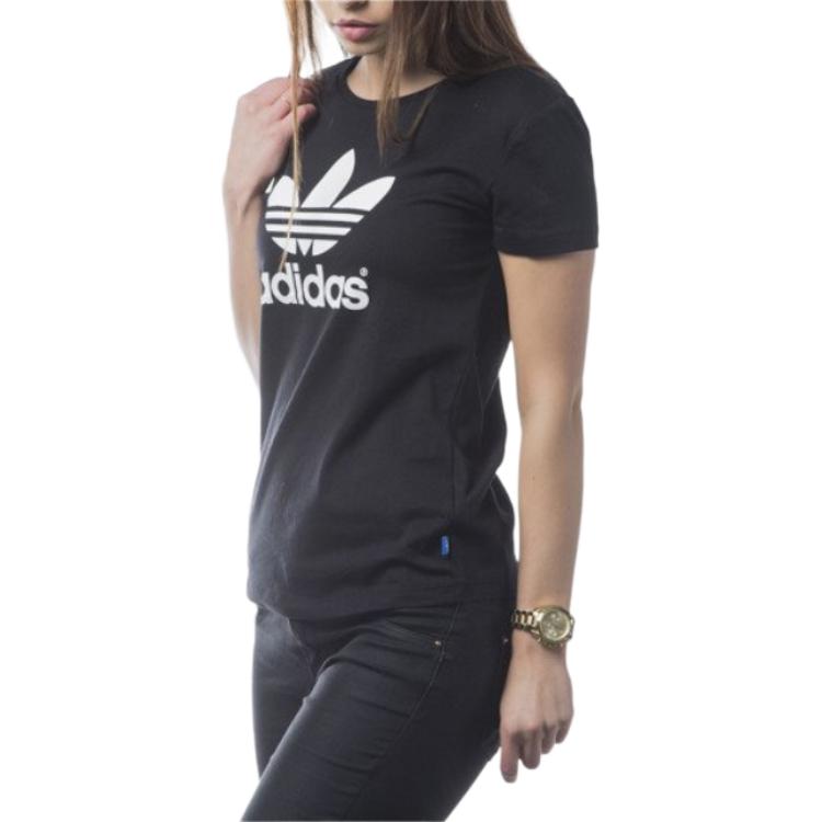Adidas Originals Set in Sleeve T Shirt Women's Black AJ8084