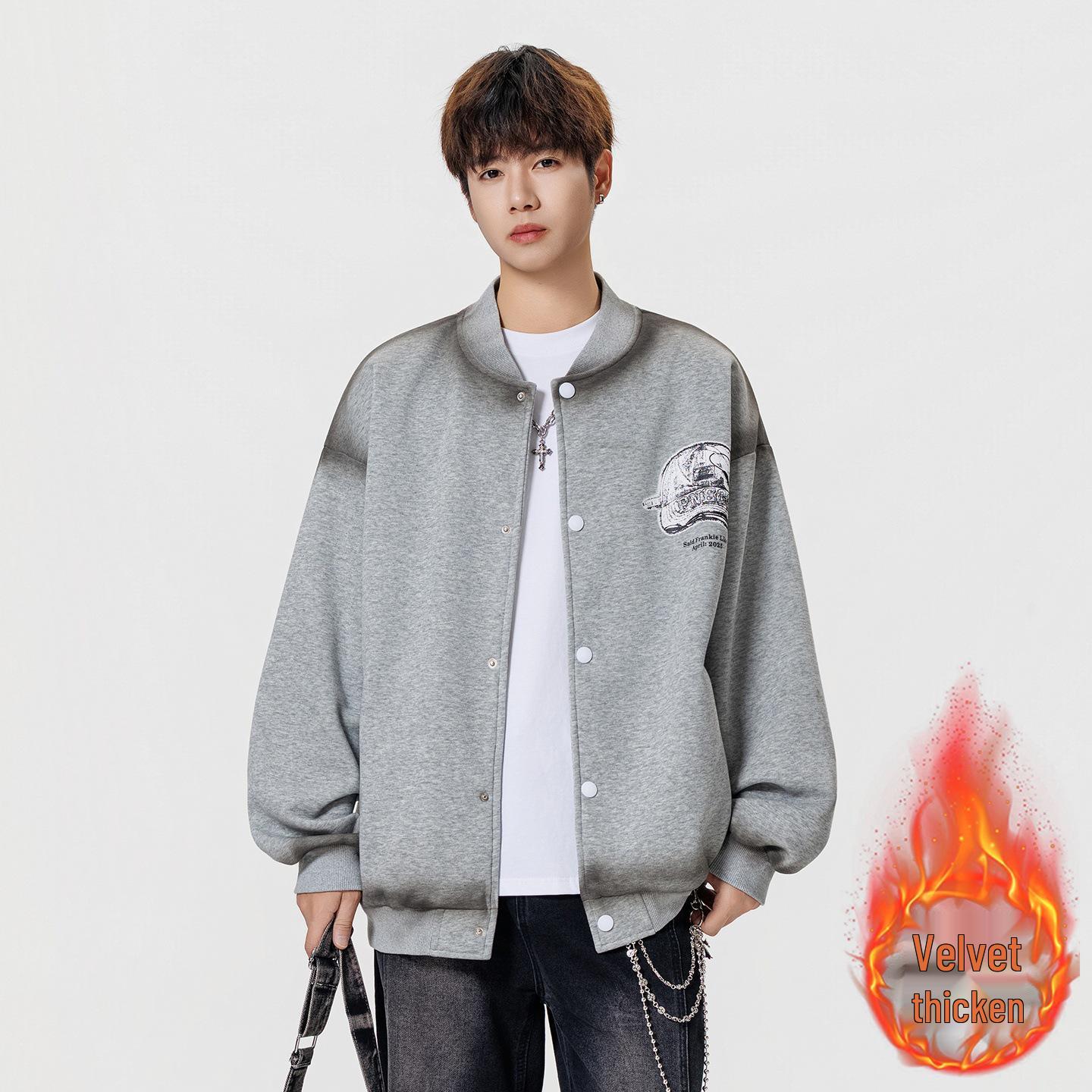

Men s Winter Baseball Jacket for 15-16 Year Old Students - Thick and Warm Hoodie M (80-100 lbs recommended)