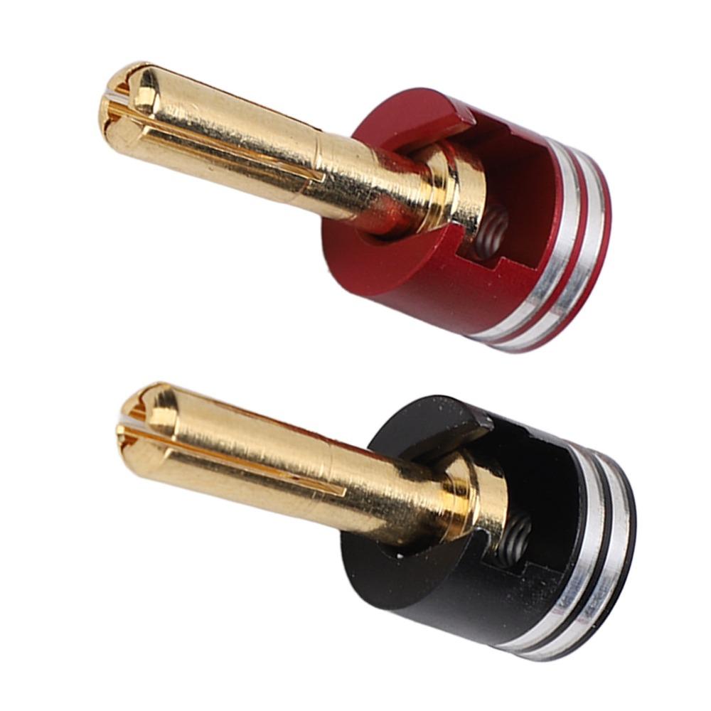 2Pcs Metal RC Heatsink Banana Plug Connectors Banana Plug Connectors  for RC Monster Truck