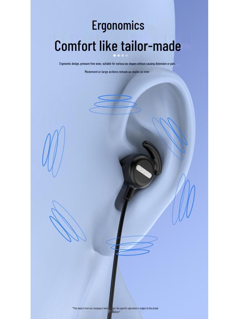 M101S Bluetooth Neckband Earphones with Long Battery, TF Card Support, Karaoke, and Back-In Ear Design.
