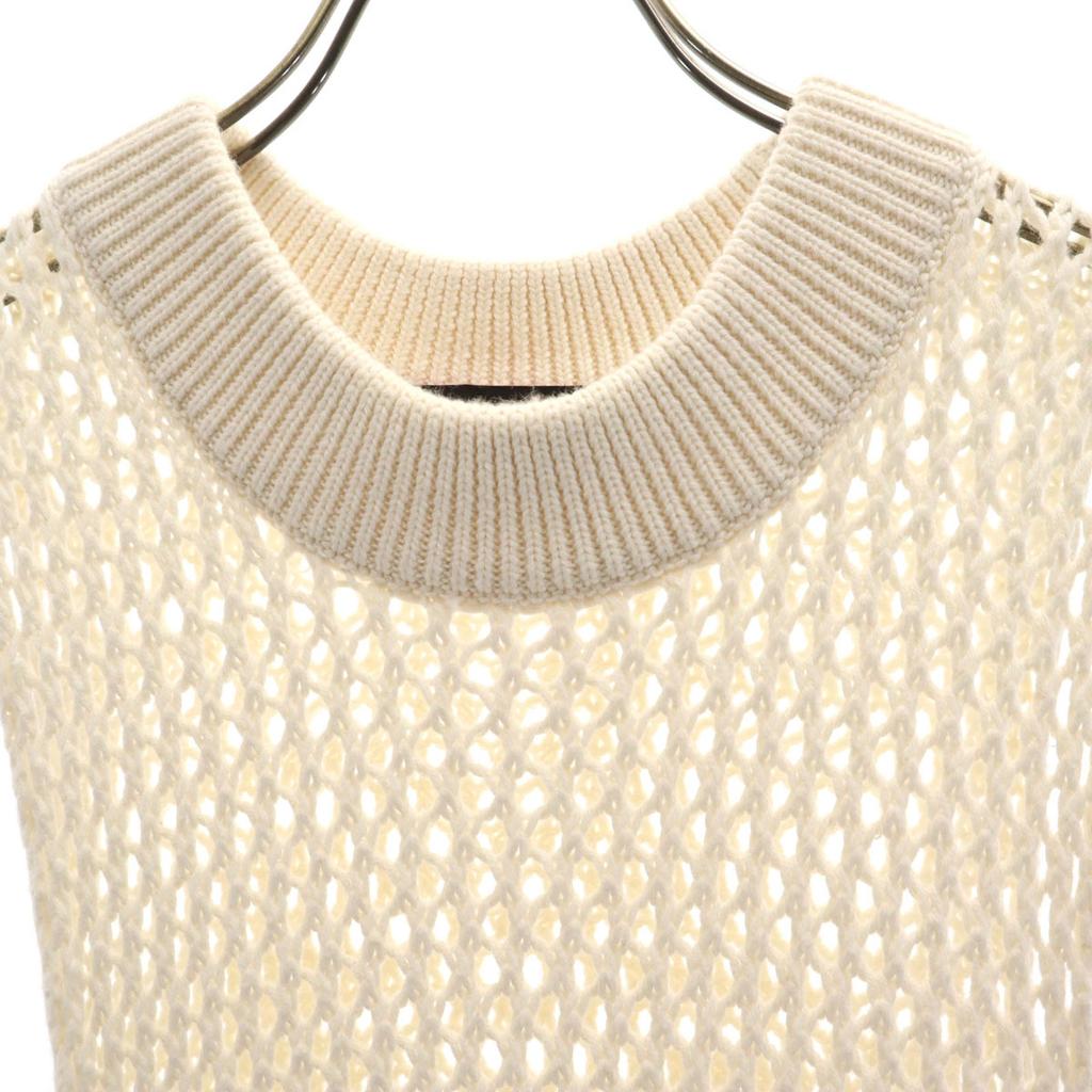 CABaN No Sleeve Crochet Knit Long Dress F Ivory Women Used