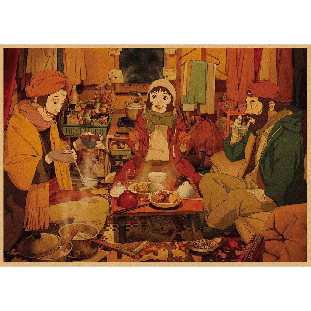Retro Kraftpapier Poster: Satoshi Kon Collection - Tokyo Godfathers, Millennium Actress, Paprika, Perfect Blue, Reincarnation 265