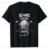 GO HARD OR GO HOME's New Humorous Printed T-shirts, Unisex Streetwear, Top Cotton Crew-neck T-shirts for Spring and Summer