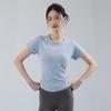 Yoga clothes women's Pilates training clothes summer thin loose quick-drying running sports fitness tops breathable mesh