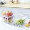 Transparent Food Storage Drawer Stackable Fresh Keeper Bin Vegetable Fridge Organizer  Fruit