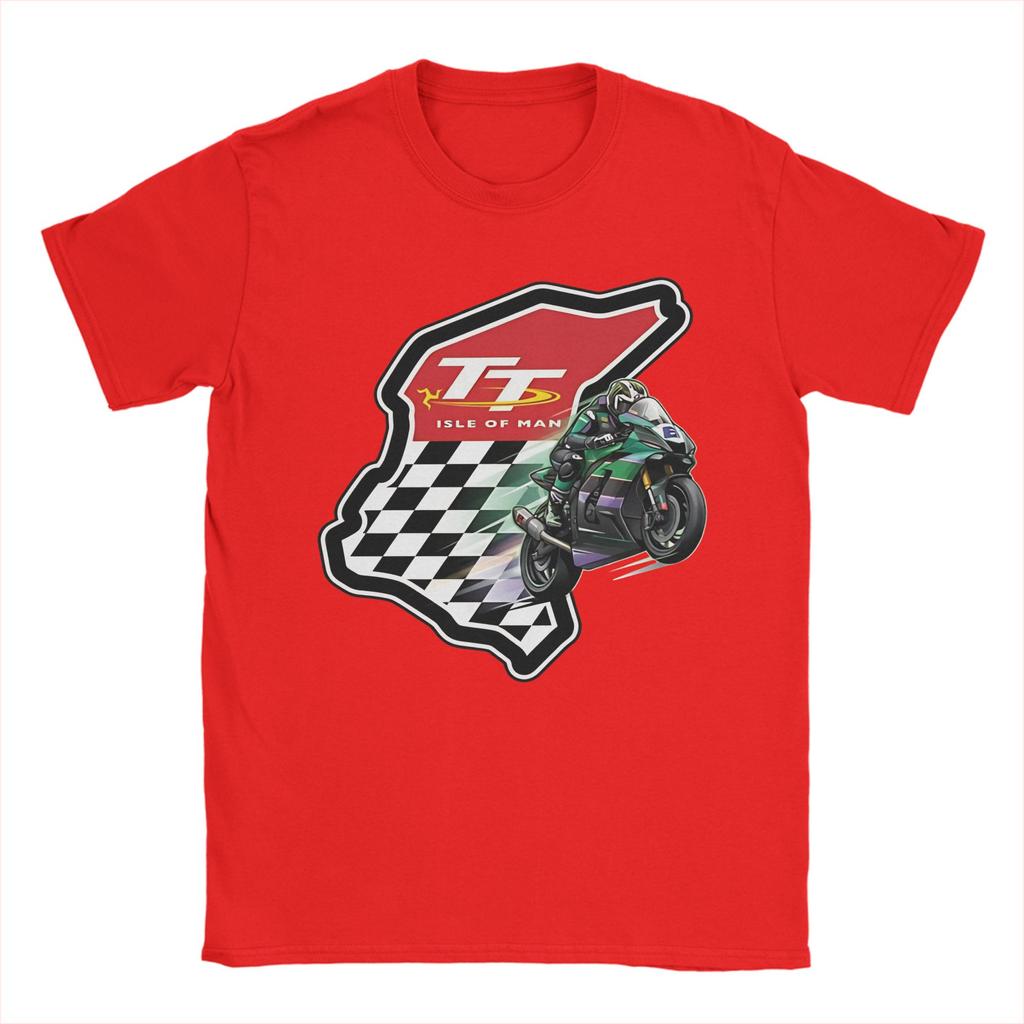 Motorcycle Sport Isle of Unisex TT Races Cotton TShirt For Unisex Beach Streetwear TShirts Harajuku Tees Oversized Pattern Clothing