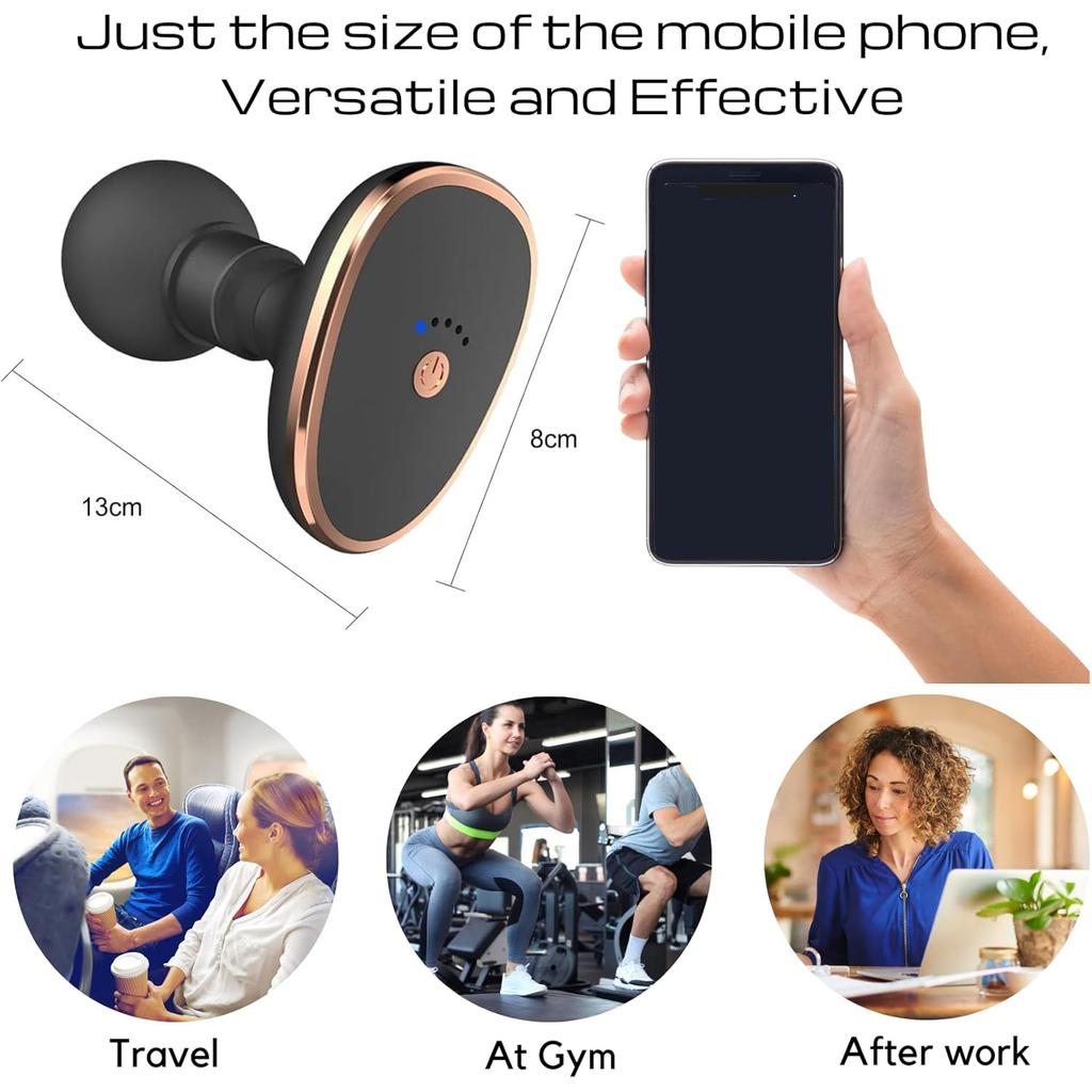 Electric Mini Massager, Pocket Fascia Gun, Muscle Neck and Waist Massage Tool, Vibration Massage, Can Relax the Whole Body