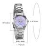 JewelryWe Waterproof Watch with Stainless Steel Popular and Cute Analog Bracelet Perfect for and Purple Women's Strap, Watch, Business, Casual,