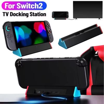 TV Docking Station for Nintendo Switch 2 Charging Dock Station Base with 4K HDMI-compatible Output/Type C Port/USB Port for NS2