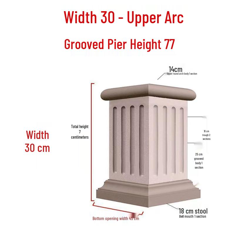European Villa Courtyard Roman Column Base for Exterior Wall Decoration