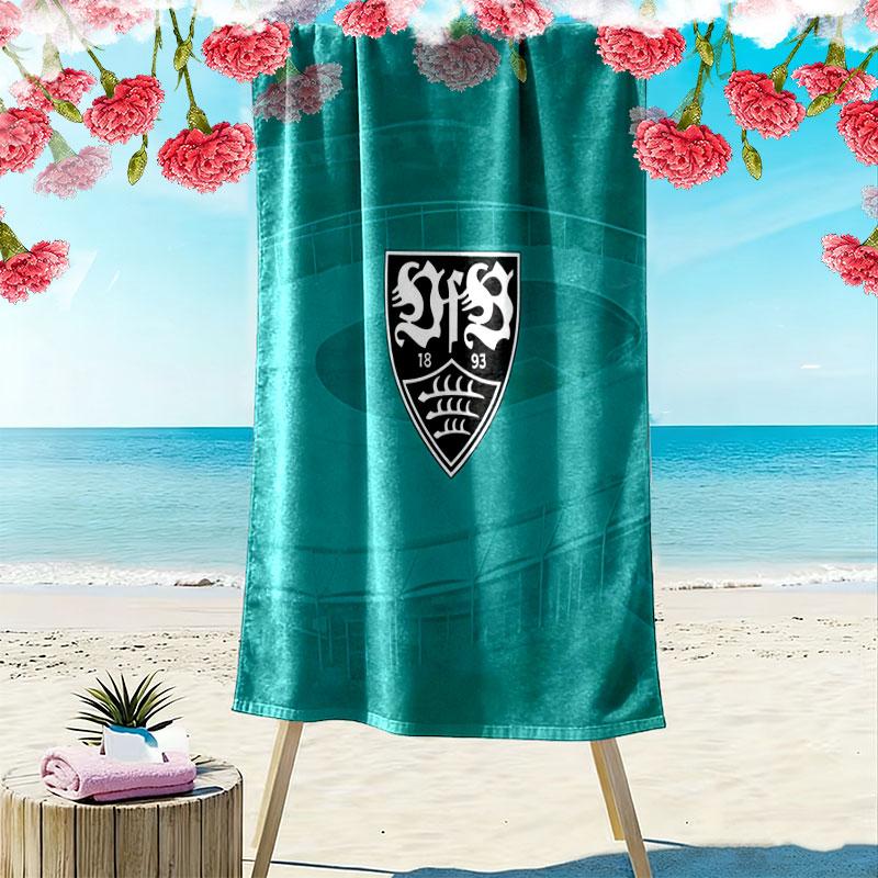 Stuttgart Power Print Beach Towel, Large Soft Quick Dry Towel for Beach Camping Swimming