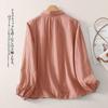 Women's Long Sleeve Double-Layer Cotton Gauze Shirt - Stylish Early Autumn Fashion 2025