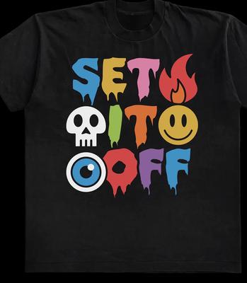 NEW Set It Off Band BLACK 100% Cotton T-shirt Mens Tees Top Unisex Short Sleeve All Sizes 2F274