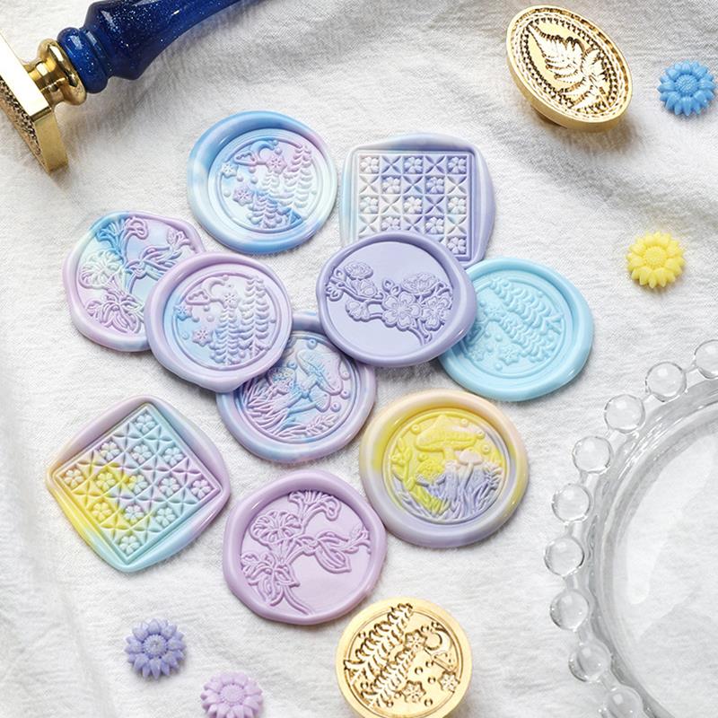 Vzor Javorových Listů Sedmikrásky Pečetní Razítko Retro Pečetní Vosk Razítko Vyměnitelná Hlava Květiny List Zdobit Dárek Povijnice Kapradina