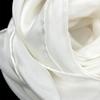 100% reine Seide Unifarben Weiß 8mm Habotai Handgerollt Damen Langer Seidenschal zum Malen und Färben
