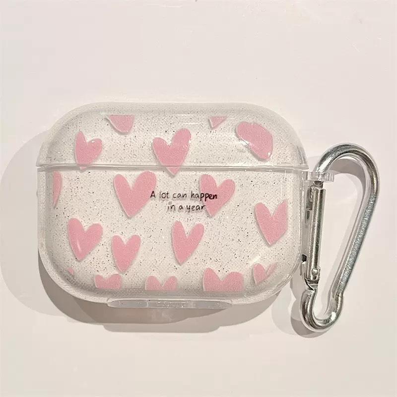 Applicable to Apple AirPods pro1 generation wireless bluetooth headset cover glitter love soft simple men and women protective case